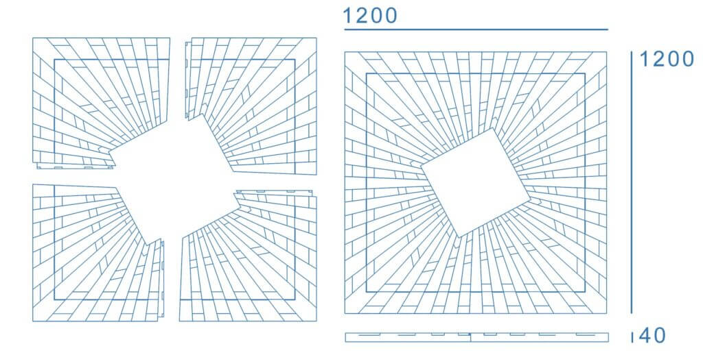 Приствольная решетка для дерева ZKING ATMOSPHERE 1.2х1.2м Черная в Черкесске фото