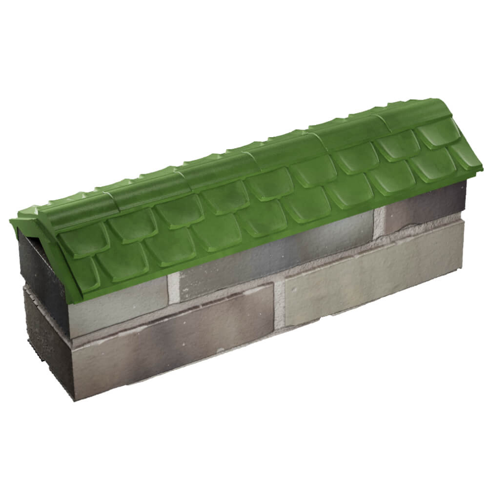 Парапет Zking Эльбрус Зеленый с посадкой на 0.5 кирпича (130мм)